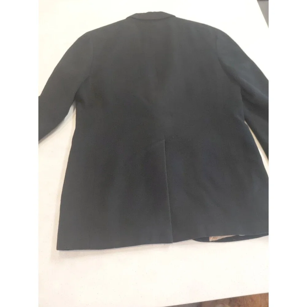 Bill Blass Blazer Mens 46R Black 100% Camel Hair Sport Coat Made in USA
